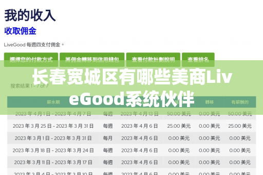 长春宽城区有哪些美商LiveGood系统伙伴