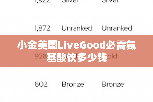 小金美国LiveGood必需氨基酸饮多少钱第1张-LiveGood钻石团队