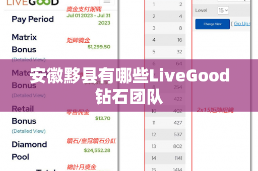 安徽黟县有哪些LiveGood钻石团队