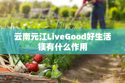 云南元江LiveGood好生活镁有什么作用